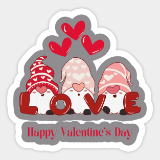 Valentine's gnomes Sticker